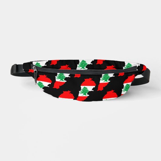 Libanon Karte mit Flaggen Bauchtasche (Vorderseite)