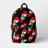 Libanon Karte mit Flaggen Bedruckter Rucksack (Vorderseite)