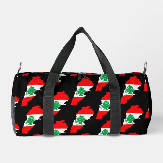 Libanon Karte mit Flaggen Duffle Bag (Rückseite)