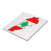 Libanon Karte mit Flaggen Fliese (Seite)