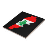 Libanon Karte mit Flaggen Fliese (Seite)