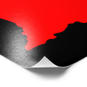 Libanon Karte mit Flaggen Fotodruck (Ecke)