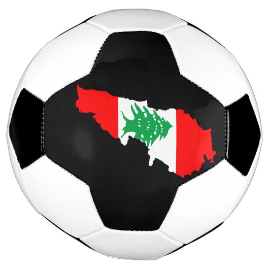 Libanon Karte mit Flaggen Fußball (Gedreht)
