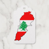 Libanon Karte mit Flaggen Geschenkanhänger (Rückseite)