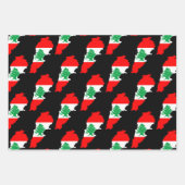 Libanon Karte mit Flaggen Geschenkpapier Set (Vorderseite)