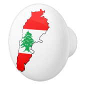 Libanon Karte mit Flaggen Keramikknauf (Rechts)