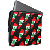 Libanon Karte mit Flaggen Laptopschutzhülle (Vorne Rechts)