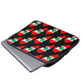 Libanon Karte mit Flaggen Laptopschutzhülle (Vorne Knopf)