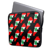 Libanon Karte mit Flaggen Laptopschutzhülle (Vorderseite Links)