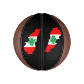 Libanon Karte mit Flaggen Mini Basketball (Vertikal)