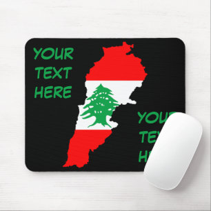 Libanon Karte mit Flaggen Mousepad