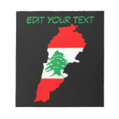 Libanon Karte mit Flaggen Notizblock (Vorderseite)