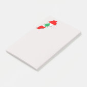 Libanon Karte mit Flaggen Post-it Klebezettel (angewinkelt)
