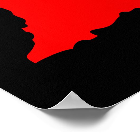 Libanon Karte mit Flaggen Poster (Ecke)