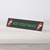 Libanon Karte mit Flaggen Schreibtischnamensplakette (Vorderseite )