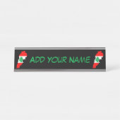 Libanon Karte mit Flaggen Schreibtischnamensplakette (Vorderseite )