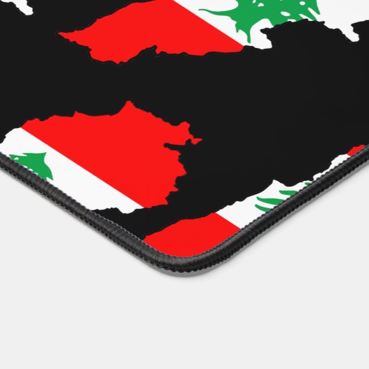 Libanon Karte mit Flaggen Schreibtischunterlage (Ecke)