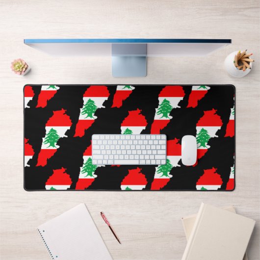 Libanon Karte mit Flaggen Schreibtischunterlage (Büro 1)