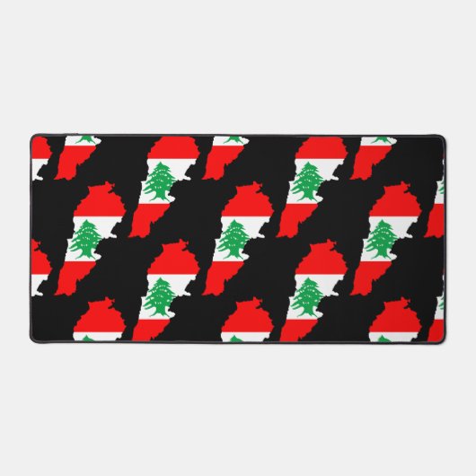 Libanon Karte mit Flaggen Schreibtischunterlage (Vorderseite)