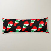 Libanon Karte mit Flaggen Seitenschläferkissen (Rückseite)