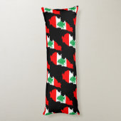 Libanon Karte mit Flaggen Seitenschläferkissen (Rückseite (Vertikal))