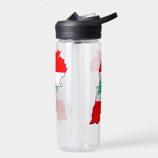 Libanon Karte mit Flaggen Trinkflasche (Links)