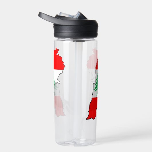 Libanon Karte mit Flaggen Trinkflasche (Rechts)