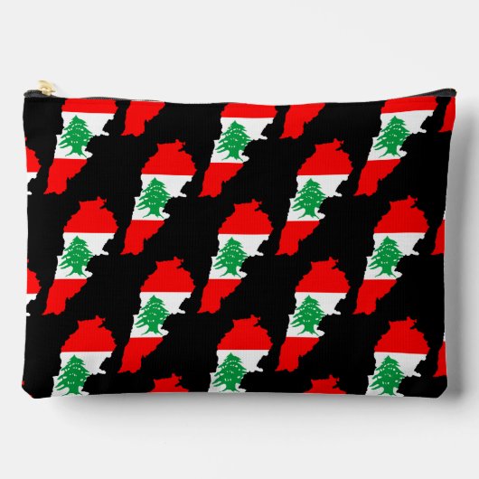 Libanon Karte mit Flaggen Zubehörtasche (Vorderseite)
