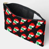 Libanon Karte mit Flaggen Zubehörtasche (Offen)