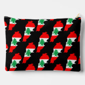 Libanon Karte mit Flaggen Zubehörtasche (Rückseite)