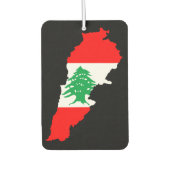 Libanon Karte mit Flaggenstone Magnet Autolufterfrischer (Vorderseite)