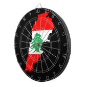 Libanon Karte mit Flaggenstone Magnet Dartscheibe (Vorderseite rechts)