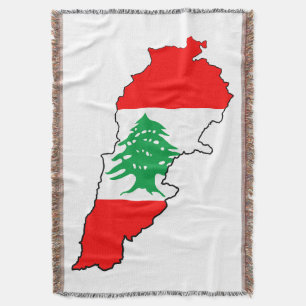 Libanon Karte mit Flaggenstone Magnet Decke
