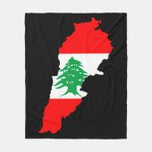Libanon Karte mit Flaggenstone Magnet Fleecedecke (Vorderseite)