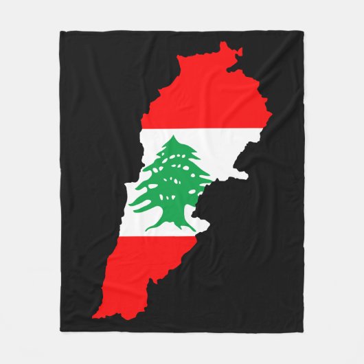 Libanon Karte mit Flaggenstone Magnet Fleecedecke (Vorderseite)