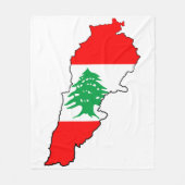 Libanon Karte mit Flaggenstone Magnet Fleecedecke (Vorderseite)