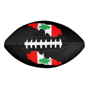 Libanon Karte mit Flaggenstone Magnet Football