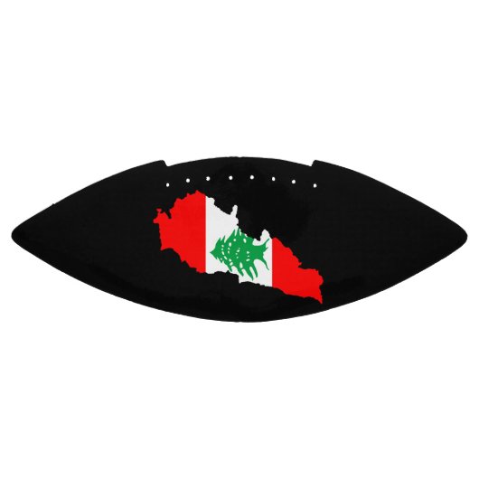 Libanon Karte mit Flaggenstone Magnet Football (Panel)