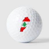 Libanon Karte mit Flaggenstone Magnet Golfball (Vorderseite)