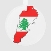 Libanon Karte mit Flaggenstone Magnet Ornament (Rückseite)