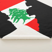 Libanon Karte mit Flaggenstone Magnet Sherpadecke (3/4)