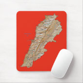 Libanon Karte Mousepad (Mit Mouse)