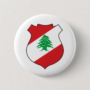 Libanon Landeswappen Symbol Emblem Flagge Button