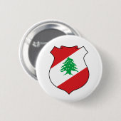 Libanon Landeswappen Symbol Emblem Flagge Button (Vorne & Hinten)