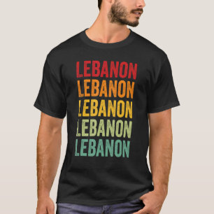 Libanon Landkreis Pennsylvania Rainbow Text Design T-Shirt