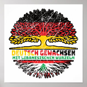 Libanon Libanese Deutsch Deutschland Baum Poster