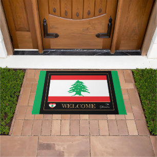 Libanon & Libanesische Flag-Haus-Matten/Sport-Will Fußmatte