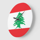 Libanon (libanesische Flagge) Große Wanduhr (Winkel)