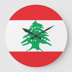 Libanon (libanesische Flagge) Große Wanduhr
