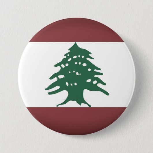 Libanon, Libanesische Flagge in dunklen, gedämpfte Button (Vorderseite)